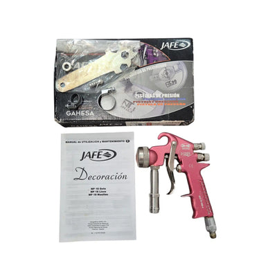 PISTOLA PINTURA JAFE MP 18 ROSA + CAJA + ACC de segunda mano — Como nuevo
