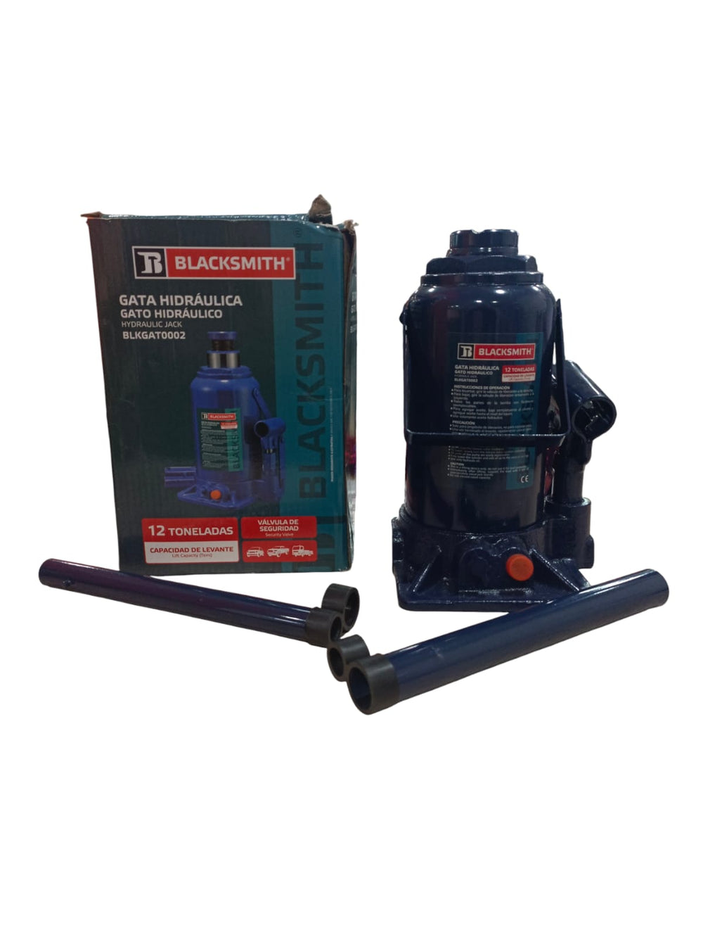 GATO HIDRAULICO BLACKSMITH 12 TONELADAS + CAJA de segunda mano — Como nuevo