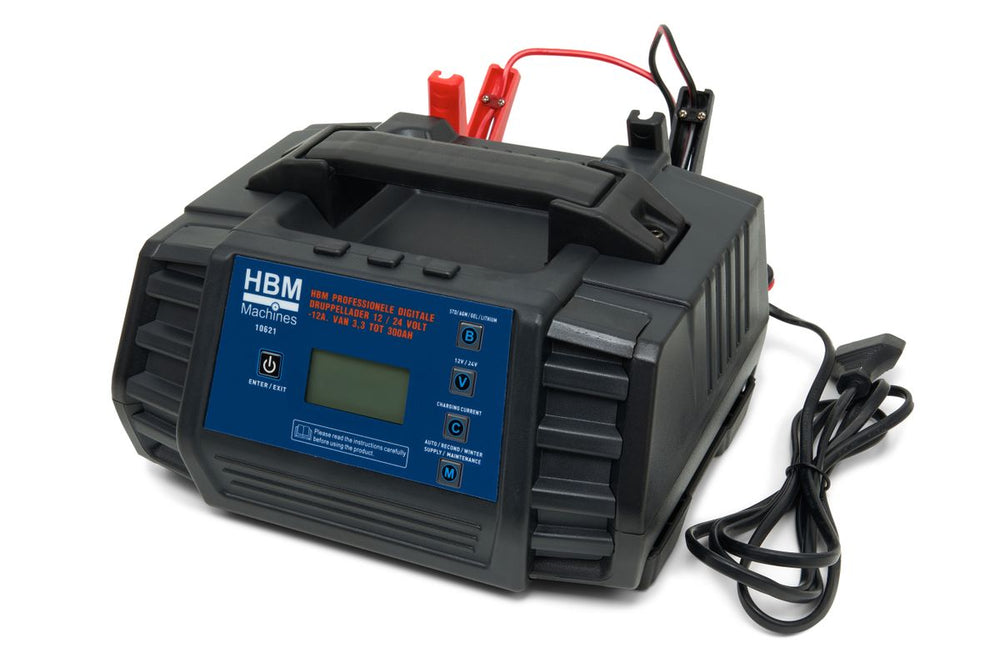 Cargador de Goteo Digital HBM Profesional 12 / 24 Voltios – 12A. De 3,3 a 300AH nuevo — Nuevo
