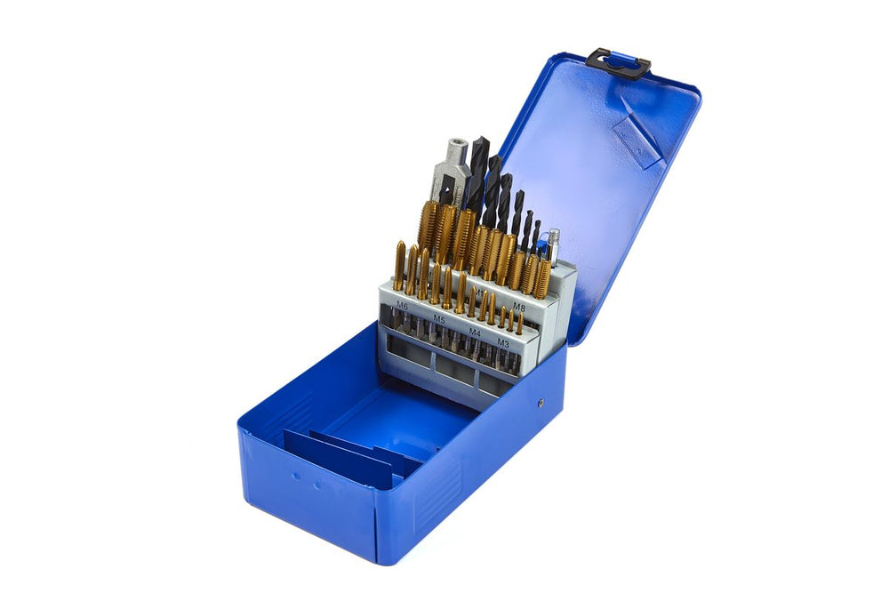 HBM 29 Piezas Juego de Tapas M3 - M12 incluyendo brocas y Llave de Torque nuevo — Nuevo