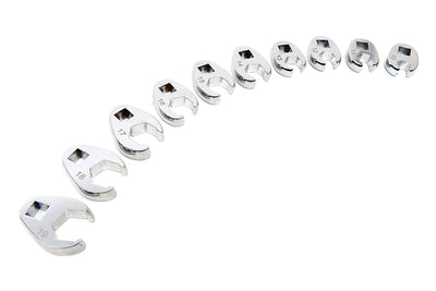 Llaves de pata de gallo Stahlkaiser de 10 piezas métricas con conexión de 3/8 pulgadas de 10 a 19 mm. nuevo — Nuevo
