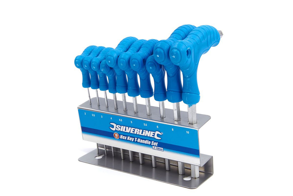 Set de llaves Allen de T-Grepen Silverline de 10 piezas nuevo — Nuevo