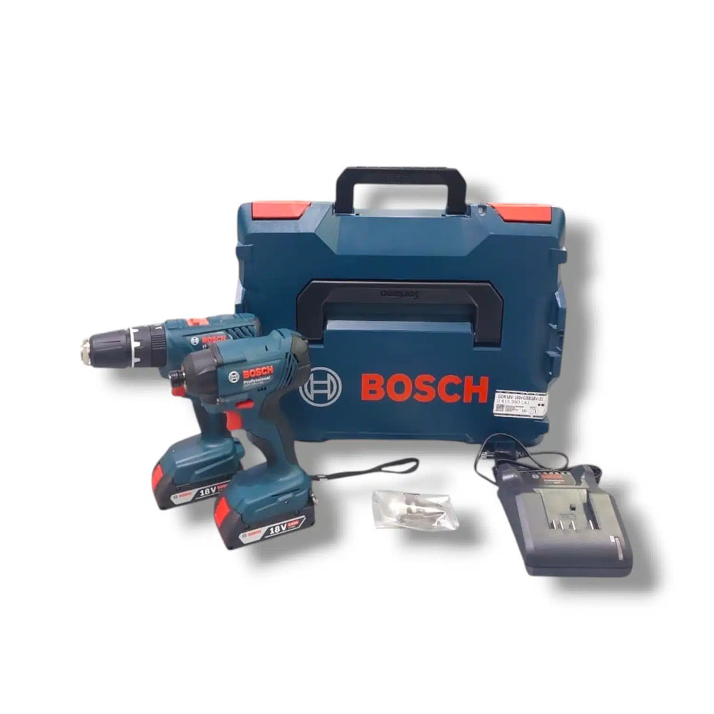 KIT BOSCH ATORNILLADOR DE IMPACTO GDR 18V-160 , TALADRO ATORNILLADOR GSB 18V-21 + CARGADOR + BATERIA + MALETIN de segunda mano · Taladros — Como nuevo
