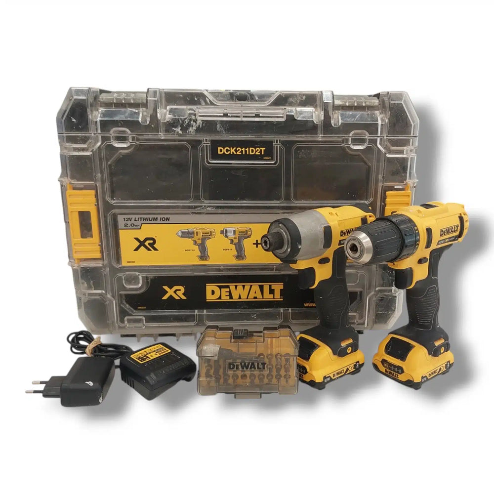 KIT HERRAMIENTAS DEWALT DCD710 + DCF8152 + 2 BATERIAS + CARGADOR + MALETIN de segunda mano — Bueno