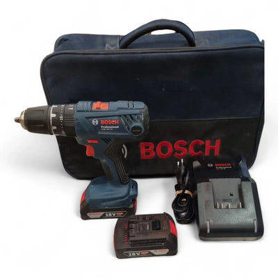 ATORNILLADOR BOSCH GSB 18V-21+ CARGADOR + 2 BATERIAS 18V 2.0 ah + MOCHILA de segunda mano · Atornilladores — Bueno