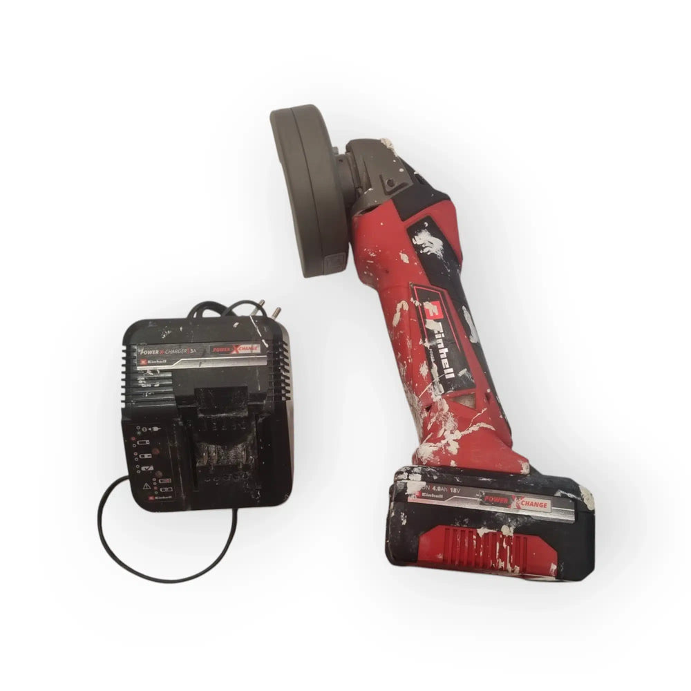 AMOLADORA A BATERIA EINHELL AG 18/115 LI + CARGADOR de segunda mano · Amoladoras — Como nuevo