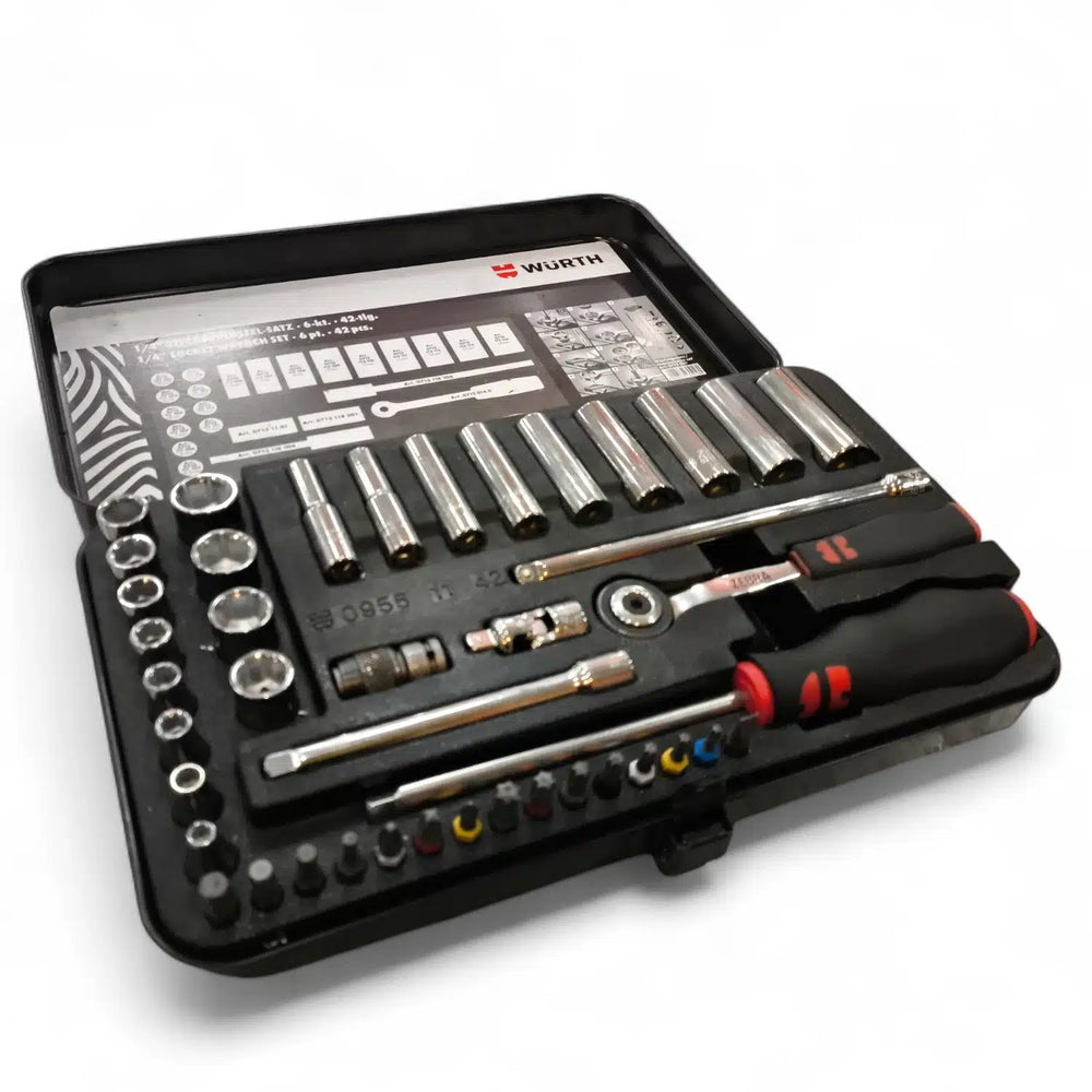SET LLAVE CARRACA WURTH 1/4" 42 PIEZAS A ESTRENAR de segunda mano — Como nuevo