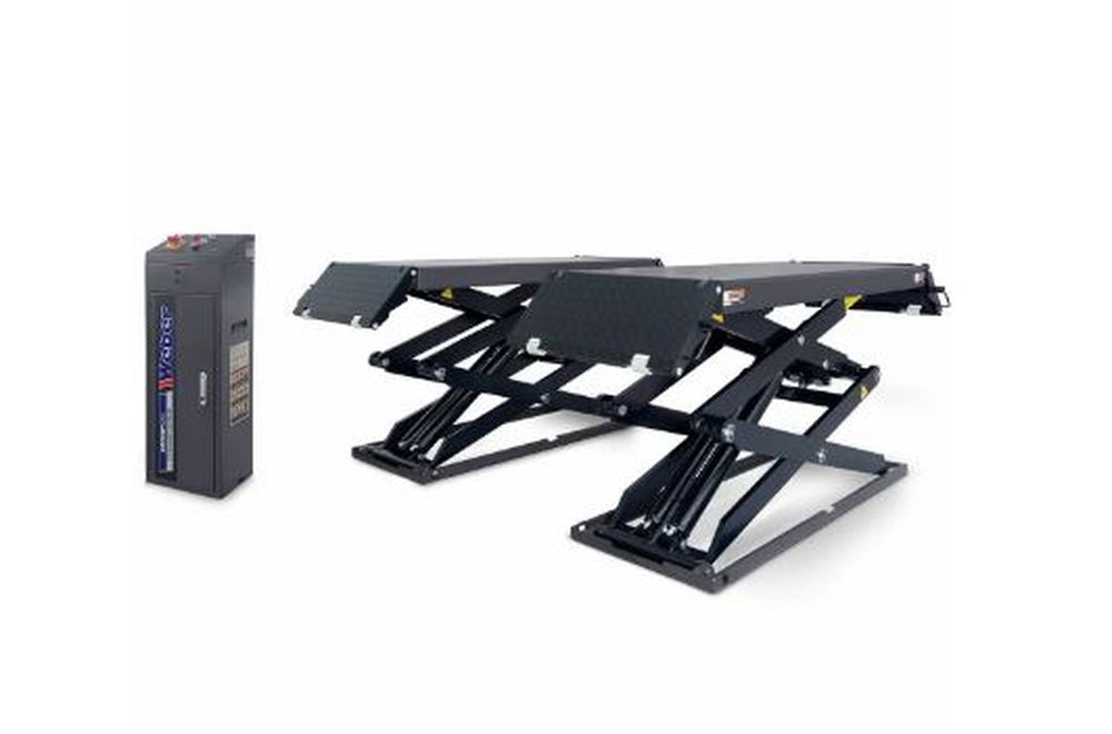 Weber Expert Dsh-3500 Puente elevador eléctrico de pulido de coches y tijera, 3,5 toneladas, 400 Voltios nuevo — Nuevo