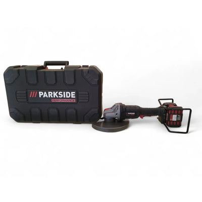 AMOLADORA PARKSIDE PERFORMANCE PWSAP 40-LI A1 + MALETÍN + CAJA+ 2BATERIAS + CARGADOR de segunda mano · Amoladoras — Bueno