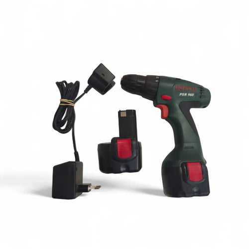 ATORNILLADOR BOSCH PSR 960 + 2 BATERIAS + CARGADOR de segunda mano · Atornilladores — Bueno