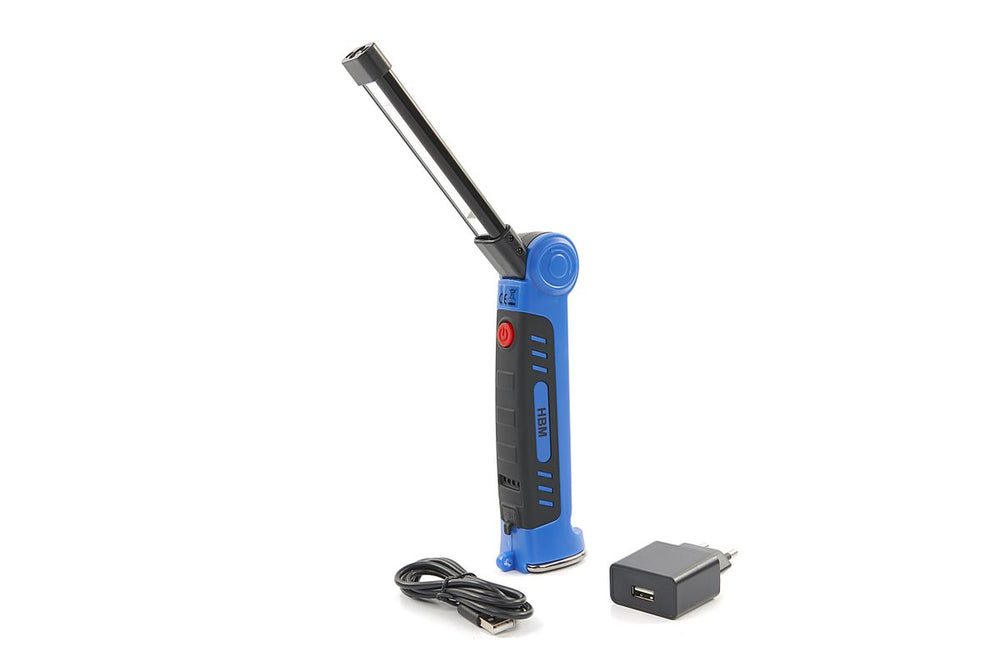 HBM 300 Lumen Profesional Lámpara Led Plegable y Recargable con Gancho y Imán nuevo — Nuevo