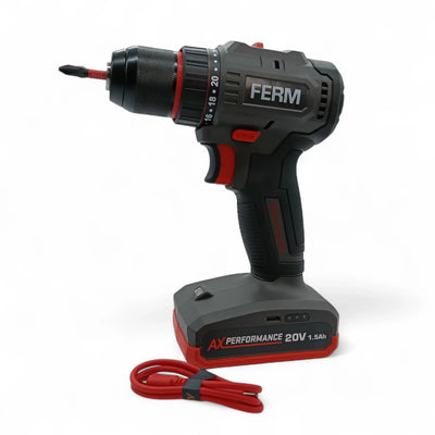 ATORNILLADOR FERM 20V + CABLE DE CARGA de segunda mano · Atornilladores — Como nuevo