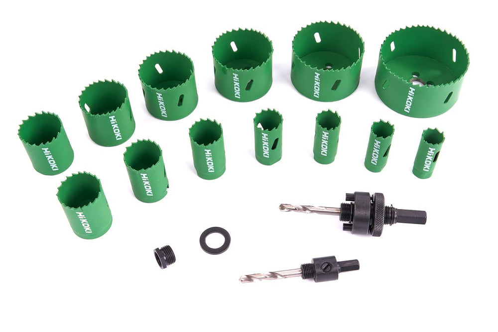 HiKOKI 752177 Set de sierras de corona de 13 piezas en estuche - Bi-metal nuevo — Nuevo