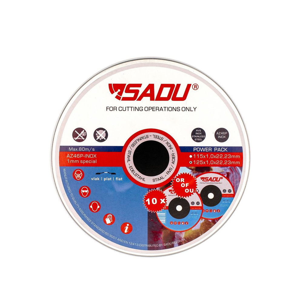 Sadu Disco de corte 125 mm, Inox plano, caja de 10 nuevo — Nuevo