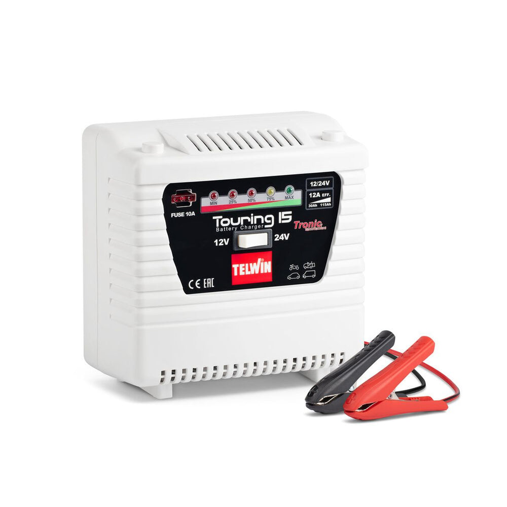 Telwin Touring 15 Cargador de Batería 230V 12V/24V nuevo — Nuevo
