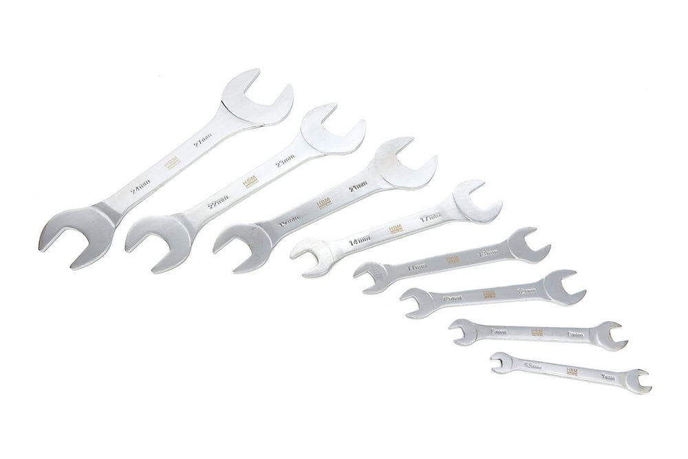 Conjunto de Llaves Fijas Extra Planas HBM de 8 Piezas 5.5 – 27 mm nuevo — Nuevo