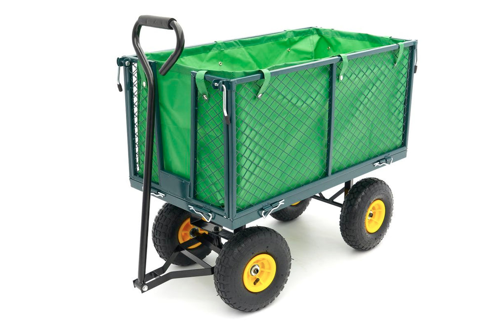 Carro de mano HBM de 100 Kg, carrito de carga, carro de jardín con caja de carga de 86 x 46 x 38 cm y bolsa de lona incluida nuevo — Nuevo