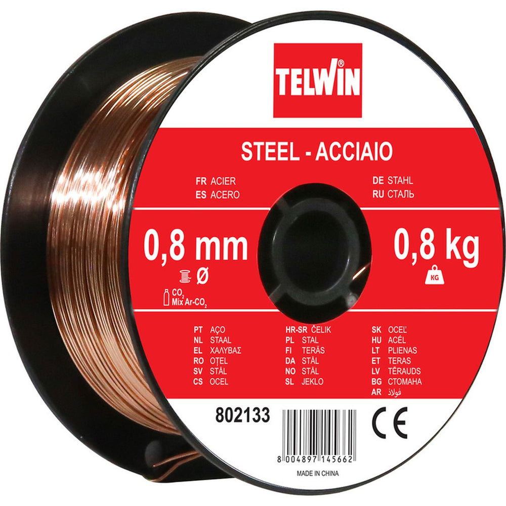 Hilo de soldadura Telwin Co-2 0.8 mm 0.8 kg nuevo — Nuevo