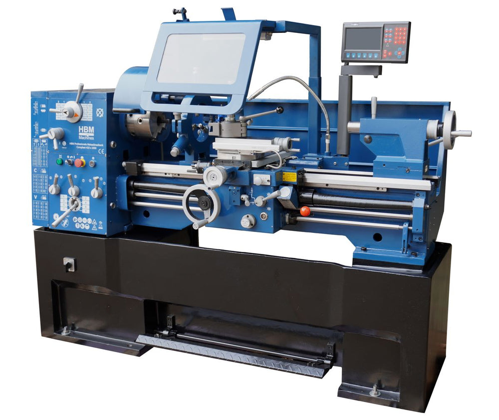 HBM torno para metal 410 x 1000 Dro 400 Volt nuevo — Nuevo
