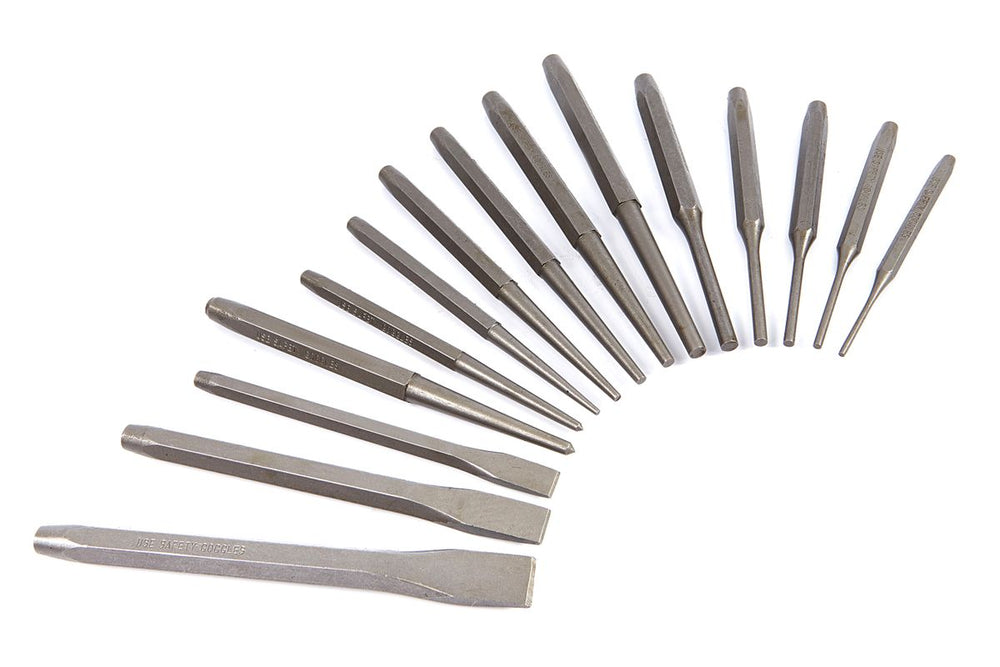Conjunto de 16 Piezas de Extractor de Pasadores y Cinceles Fríos HBM nuevo — Nuevo