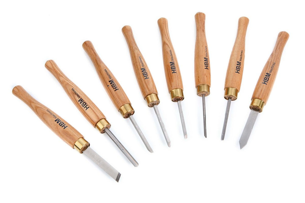 HBM 8 - A conjunto de herramientas para torneado de madera nuevo — Nuevo