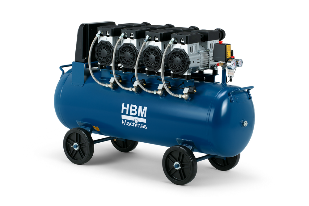 HBM compresor de bajo ruido, 4 Hp, 120 litros nuevo — Nuevo