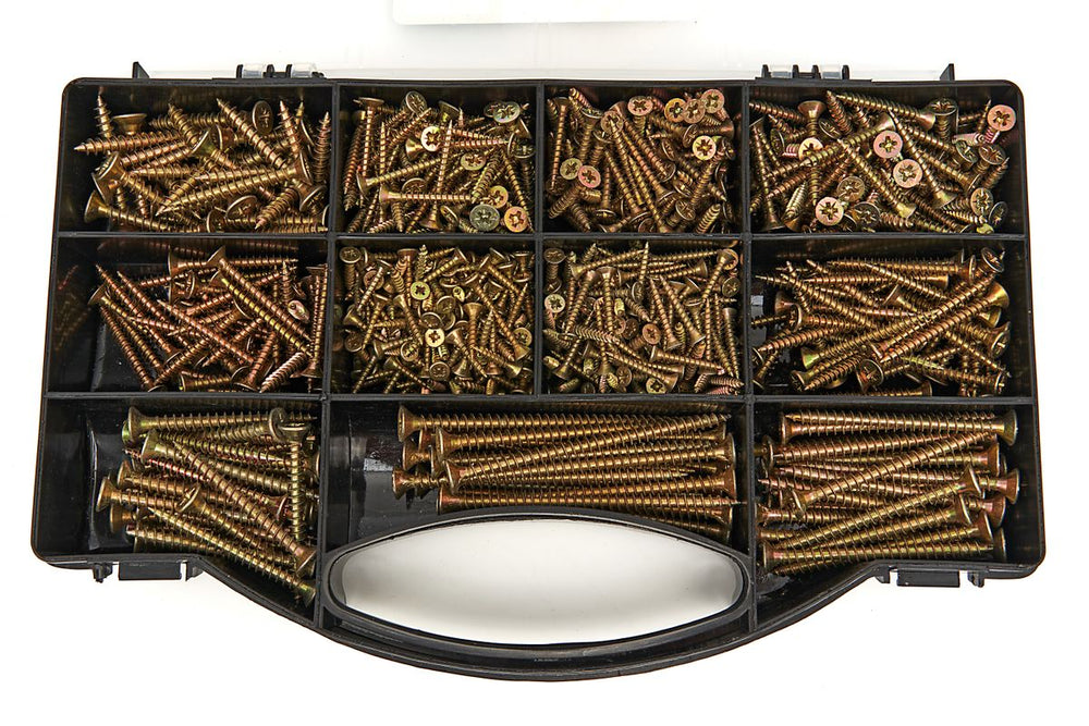 Caja de assortimento de tornillos de tablero de HBM 780 piezas nuevo — Nuevo