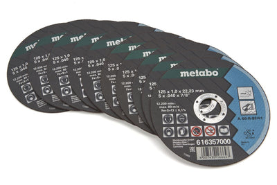 Metabo 10 Piezas 125 x 1 mm. Disco de corte para acero inoxidable entregado en caja de almacenamiento nuevo — Nuevo