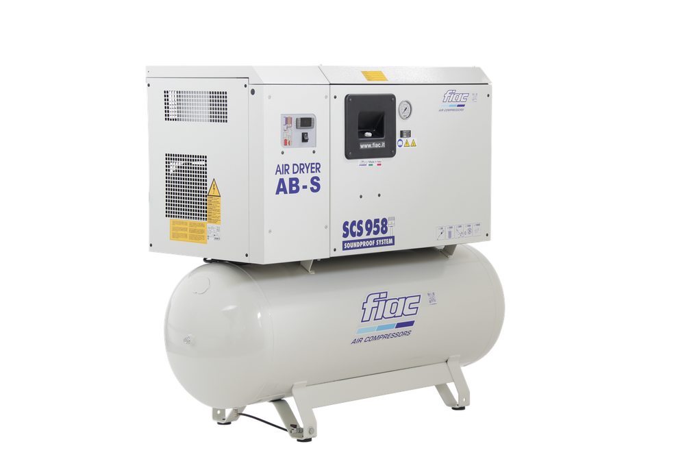 Fiac compresor insonorizado Scs 300lt - AB958 7,5 Hp 300 litros, con secador frigorífico nuevo — Nuevo