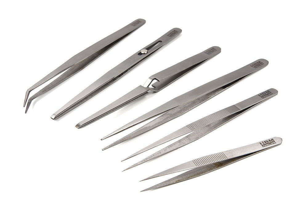 Set de pinzas de acero inoxidable de 6 piezas HBM nuevo — Nuevo