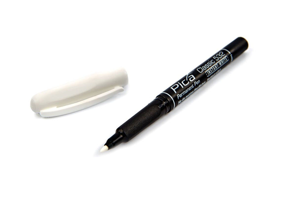 Bolígrafo Permanente Pica 532/52 1-2mm redondo blanco nuevo — Nuevo