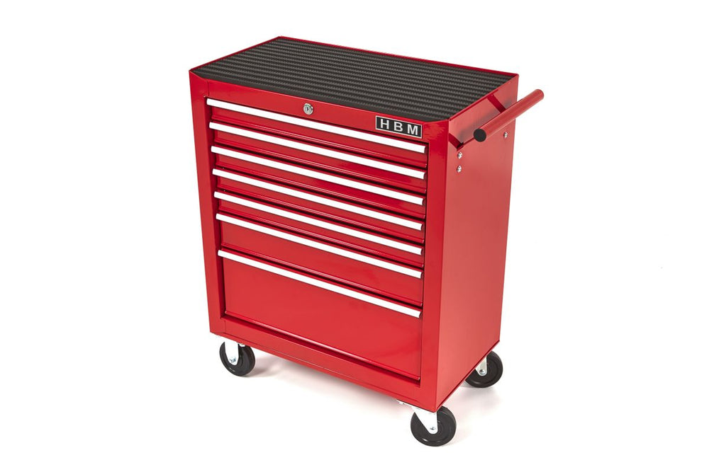Carro de herramientas HBM 7 Cajones Pequeño - Rojo nuevo — Nuevo
