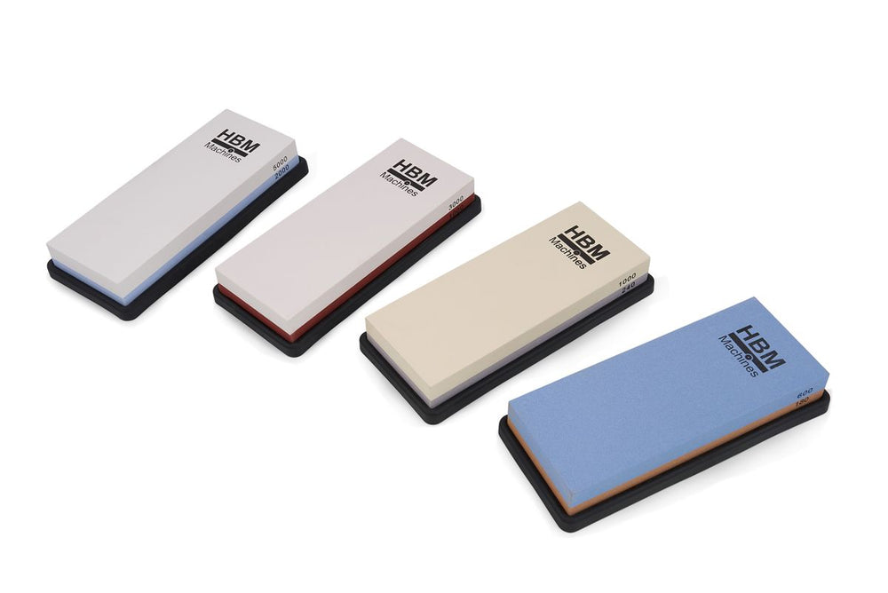 HBM piedra de afilar profesional de doble cara K240/1000 con soporte antideslizante de goma nuevo — Nuevo