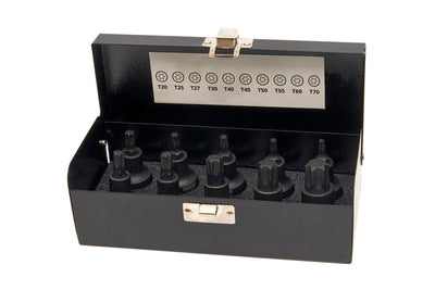 Conjunto de 10 cremalleras profesionales de 1/2 pulgada Torx T20-T70 HBM nuevo — Nuevo