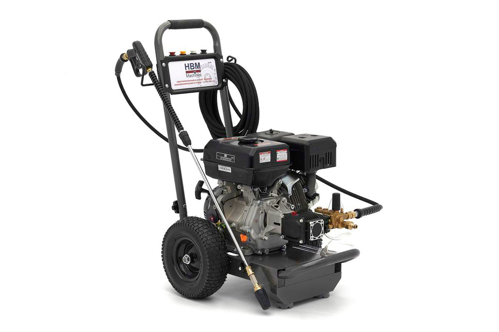Limpiador de alta presión de gasolina HBM profesional de 4 tiempos 275 Bar - 14 Hp / 420 cc nuevo — Nuevo