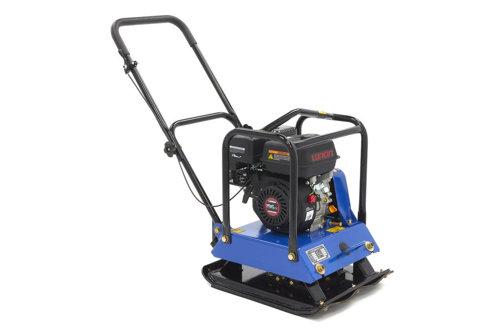 HBM Profesional 6,5 Hp placa vibratoria incluye juego de ruedas y placa protectora de pavimentación 15000N nuevo — Nuevo