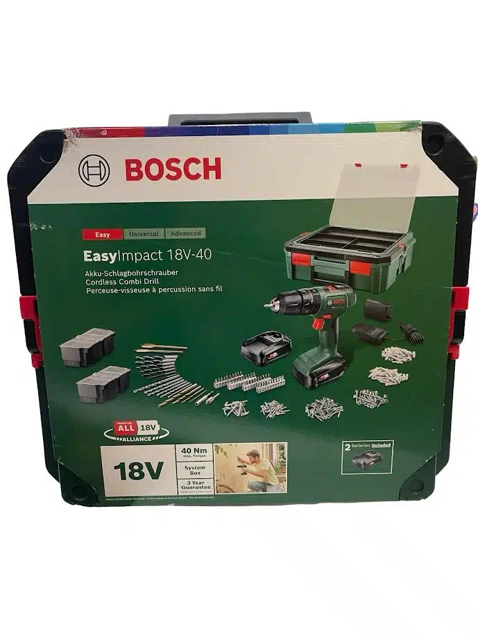 Bosch EasyImpact 18V-40 Maletin Taladro Percutor de segunda mano · Taladros — Bueno