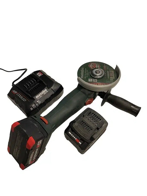 Amolador Metabo 602249840 W18 L9-125 2 Baterias 18V 4.0ah + Cargador — Verificado de segunda mano · Amoladoras — Bueno