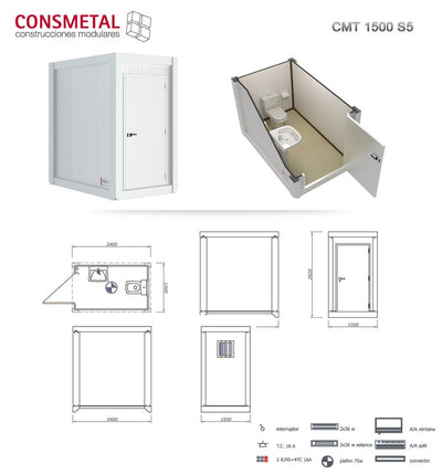 Caseta aseo CMT 2A 1500 SS