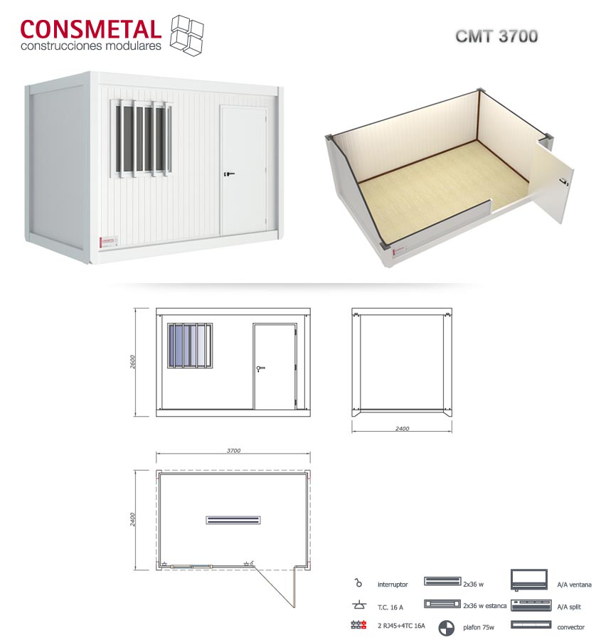 Caseta 4 metros CMT 2A 3700
