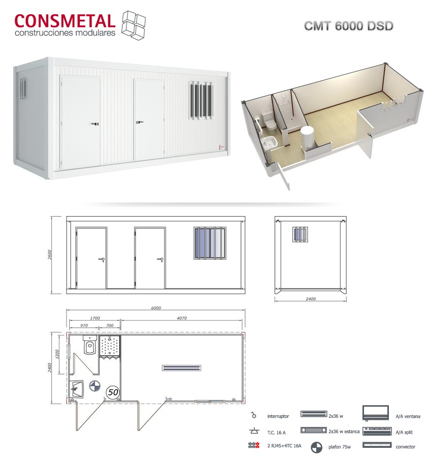 Caseta 6 metros CMT 2A 6000
