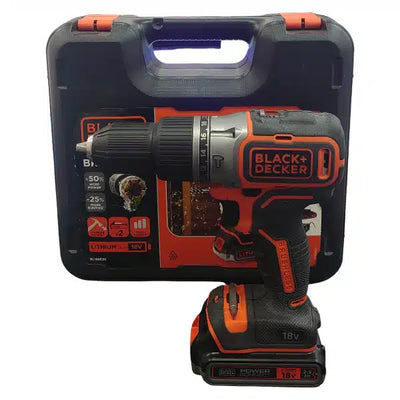 Black+Decker BL188E2K – Taladro Percutor Brushless – Negro / Naranja — Verificado de segunda mano · Taladros — Bueno