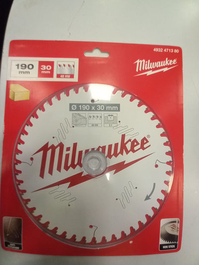 DISCO MILWAUKEE SIERRA CIRCULAR MADERA 190X30 de segunda mano · Sierras — Bueno