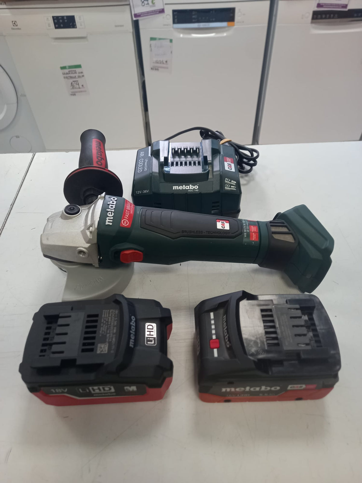 AMOLADORA METABO WB 18 LTX BL 125 + 2 BATERIAS 5AH + CARGADOR de segunda mano · Amoladoras — Como nuevo