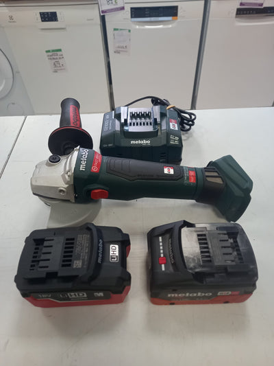 AMOLADORA METABO WB 18 LTX BL 125 + 2 BATERIAS 5AH + CARGADOR de segunda mano · Amoladoras — Como nuevo