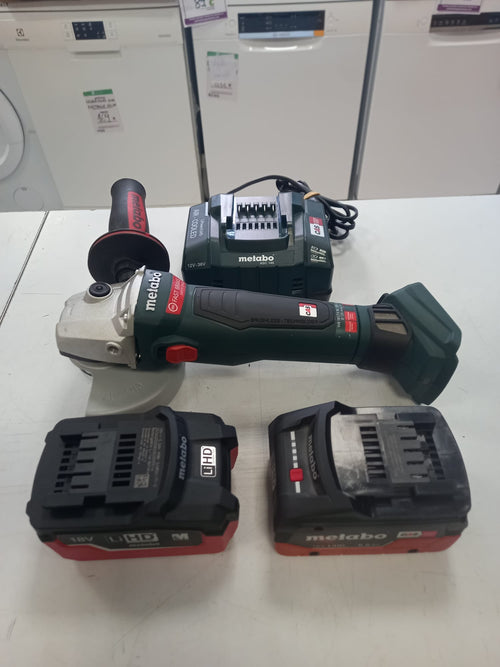 AMOLADORA METABO WB 18 LTX BL 125 + 2 BATERIAS 5AH + CARGADOR de segunda mano · Amoladoras — Como nuevo