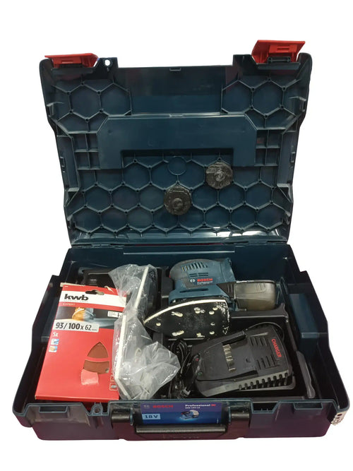 Bosch GSS 18V-10 Lijadora inalámbrica Azul — Verificado de segunda mano · Lijadoras — Bueno