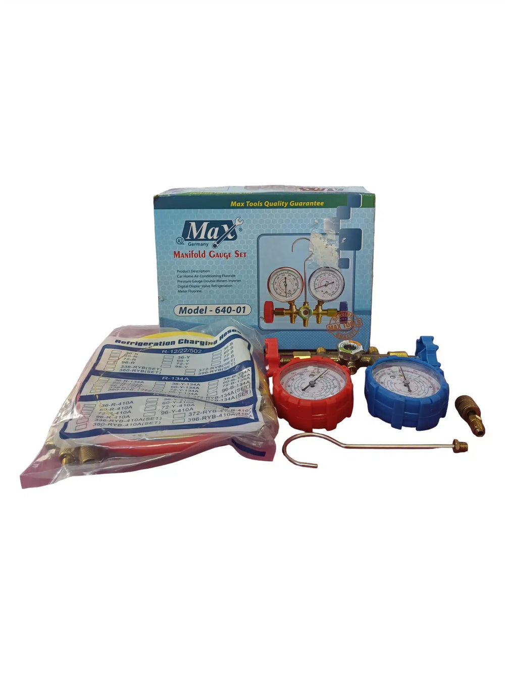 Max Tools Manifold Gauge Set 640-01 Juego de Manómetros de segunda mano · Medición — Bueno