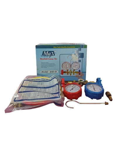 Max Tools Manifold Gauge Set 640-01 Juego de Manómetros de segunda mano · Medición — Bueno