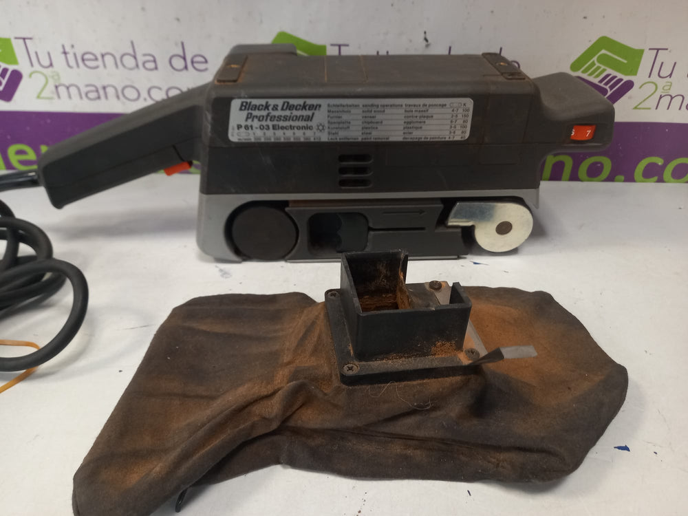 LIJADORA DE BANDA BLACK AND DECKER P61-03 1020W de segunda mano · Lijadoras — Bueno